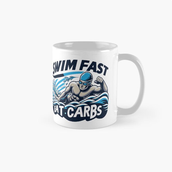 Item preview, Swim fast, eat carbs - Swimmer designed and sold by Bratak.