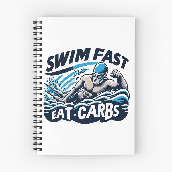 Item preview, Swim fast, eat carbs - Swimmer designed and sold by Bratak.