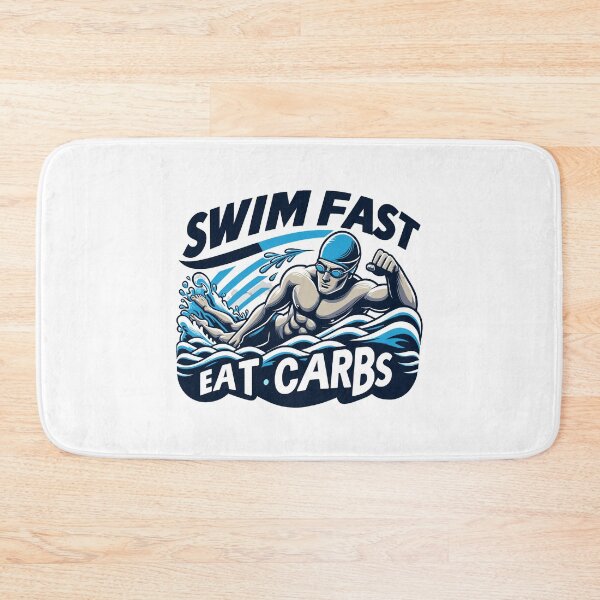 Item preview, Swim fast, eat carbs - Swimmer designed and sold by Bratak.