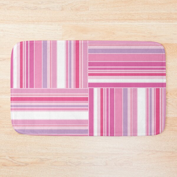 Item preview, Multi-Stripe Checker Board-Bubble Gum Palette-Retro Look Striped Grid designed and sold by Annette Chabidon Studio.