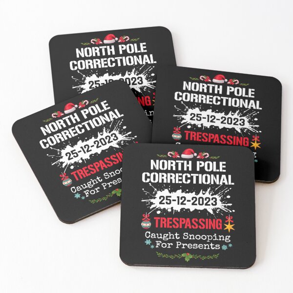 Item preview, North Pole Correctional Trespassing Caught Snooping For Presents Family Matching Christmas designed and sold by JoyceMeme.