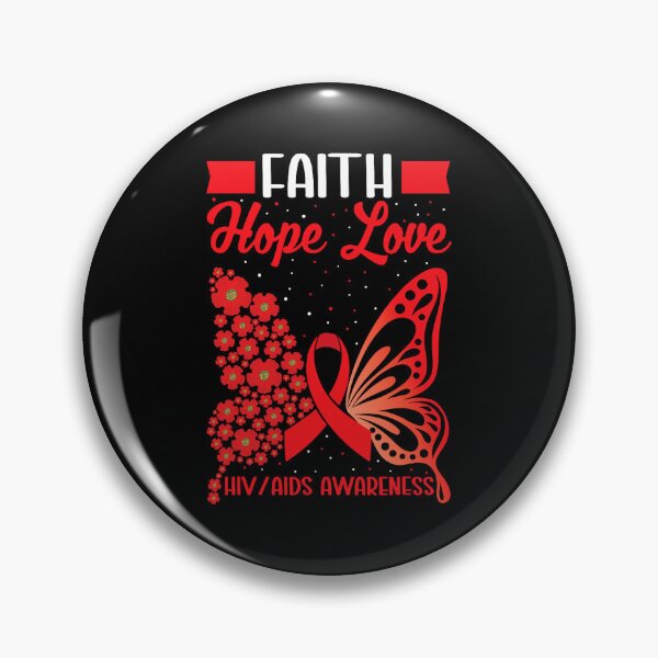 Item preview, Faith Hope Love HIV Aids Awareness Red Ribbon Butterfly  (1) designed and sold by EagmianPheolea.
