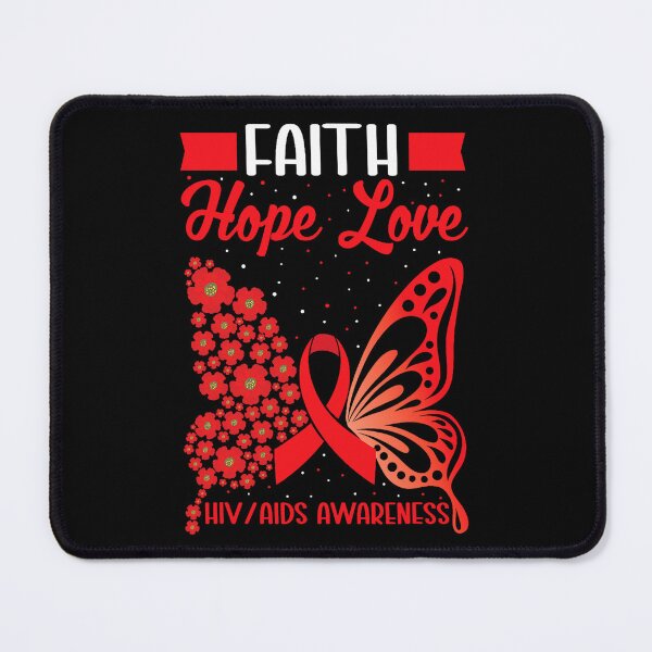 Item preview, Faith Hope Love HIV Aids Awareness Red Ribbon Butterfly (1) designed and sold by EagmianPheolea.