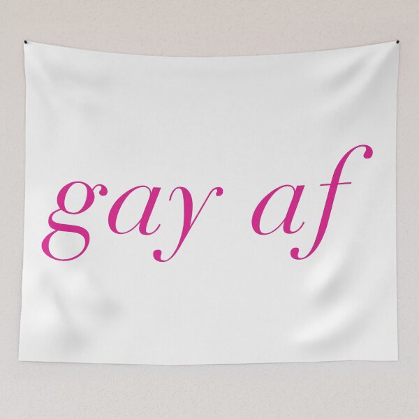 Item preview, Pink gay af Proud & Free Script Statement designed and sold by KikiValley.