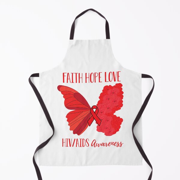 Item preview, Faith Hope Love HIV Aids Awareness Red Ribbon Butterfly designed and sold by EagmianPheolea.