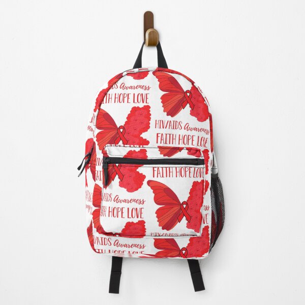 Item preview, Faith Hope Love HIV Aids Awareness Red Ribbon Butterfly designed and sold by EagmianPheolea.