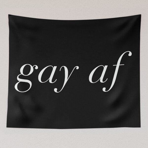 Item preview,  gay af Proud & Free Script Statement in white designed and sold by KikiValley.