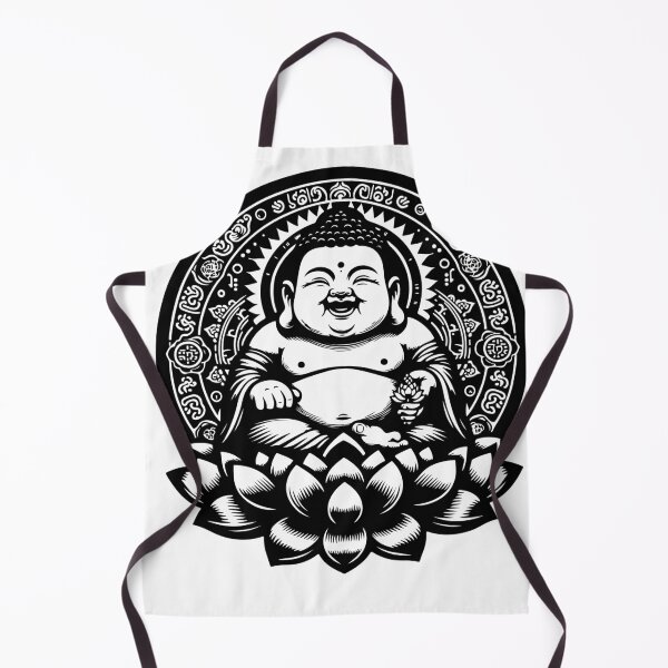 Item preview, Vintage happy mini Buddha with mandala designed and sold by bharuarts.