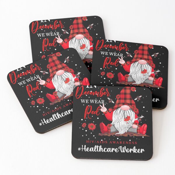 Item preview, December Wear Red Gnome Healthcare Worker HIVAIDS Awareness designed and sold by defabiosofxs.