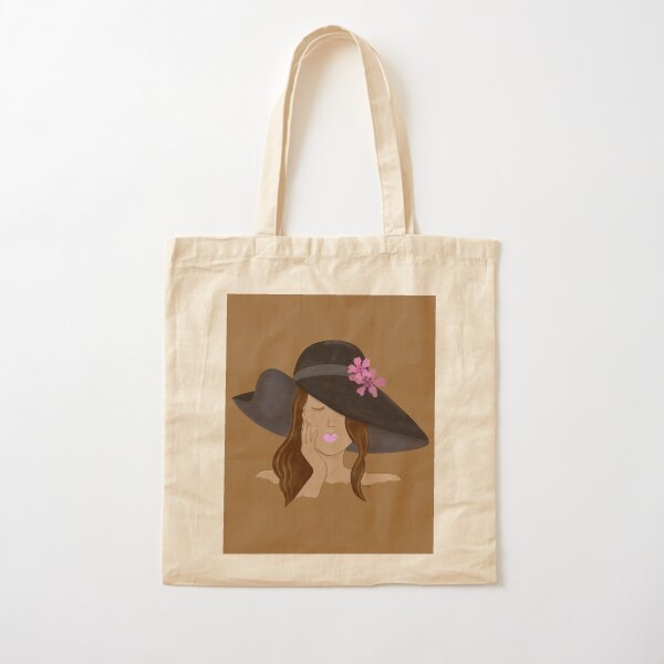 Girl with Hat Cotton Tote Bag