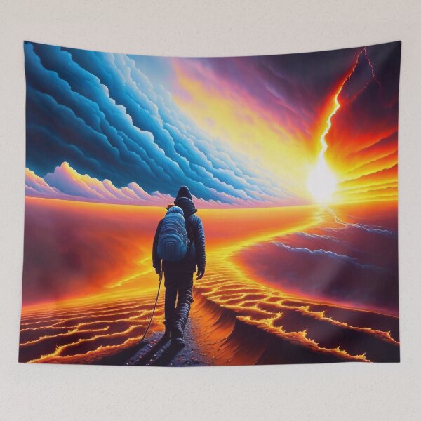 Item preview, Man walking on burning earth designed and sold by M-Y-A-R-T-.