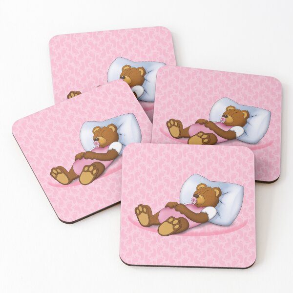 Item preview, Sleeping Ted - Pink designed and sold by ifourdezign.