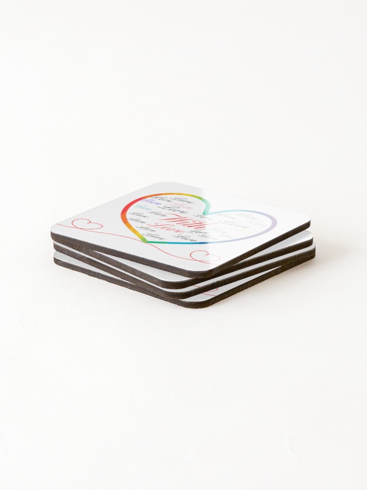 Thumbnail 4 of 5, Coasters (Set of 4), With Love designed and sold by Ruthrasankar.
