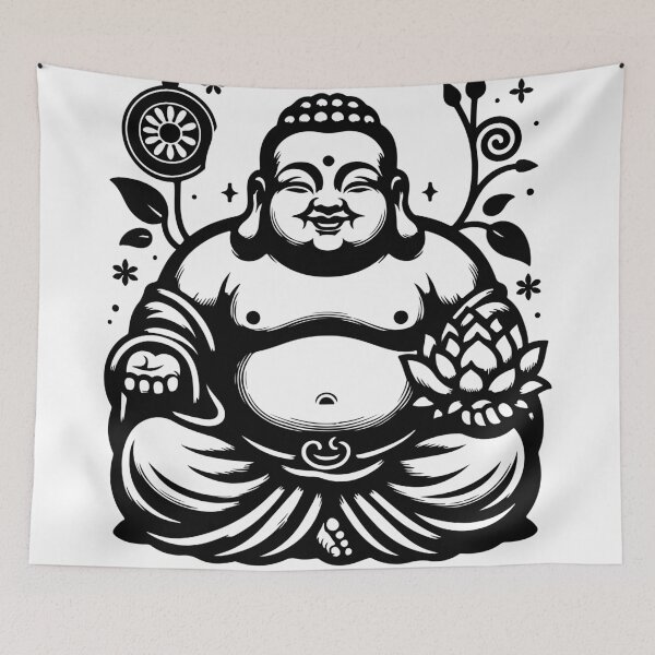 Item preview, Modern laughing buddha designed and sold by bharuarts.