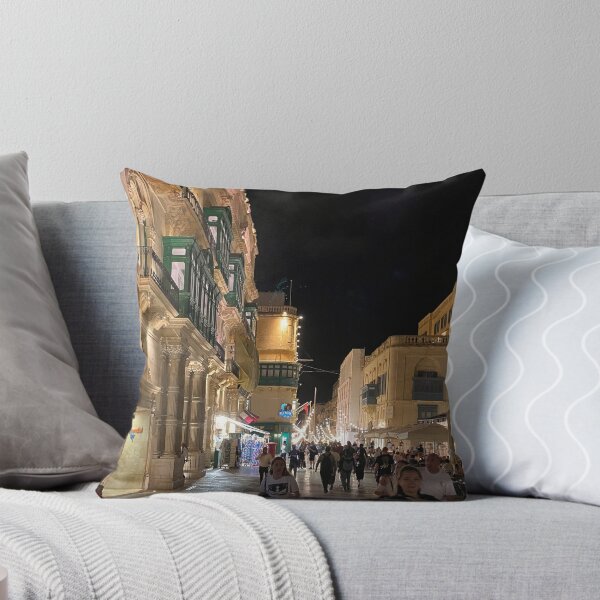 Item preview, Republic Street, Valletta after dark designed and sold by Violaman.