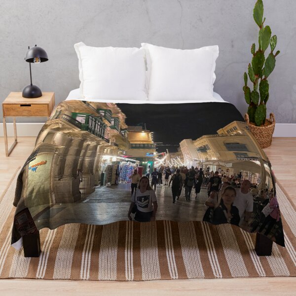 Item preview, Republic Street, Valletta after dark designed and sold by Violaman.