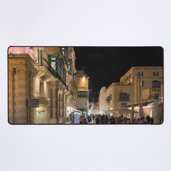 Item preview, Republic Street, Valletta after dark designed and sold by Violaman.