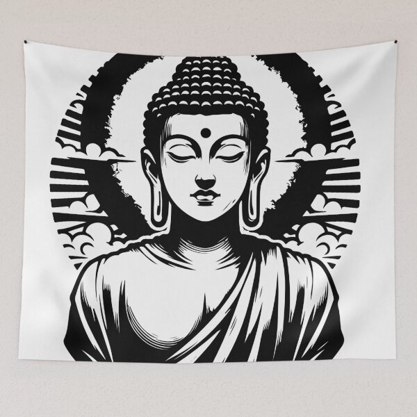 Item preview, Futuristic tibetian Buddha designed and sold by bharuarts.