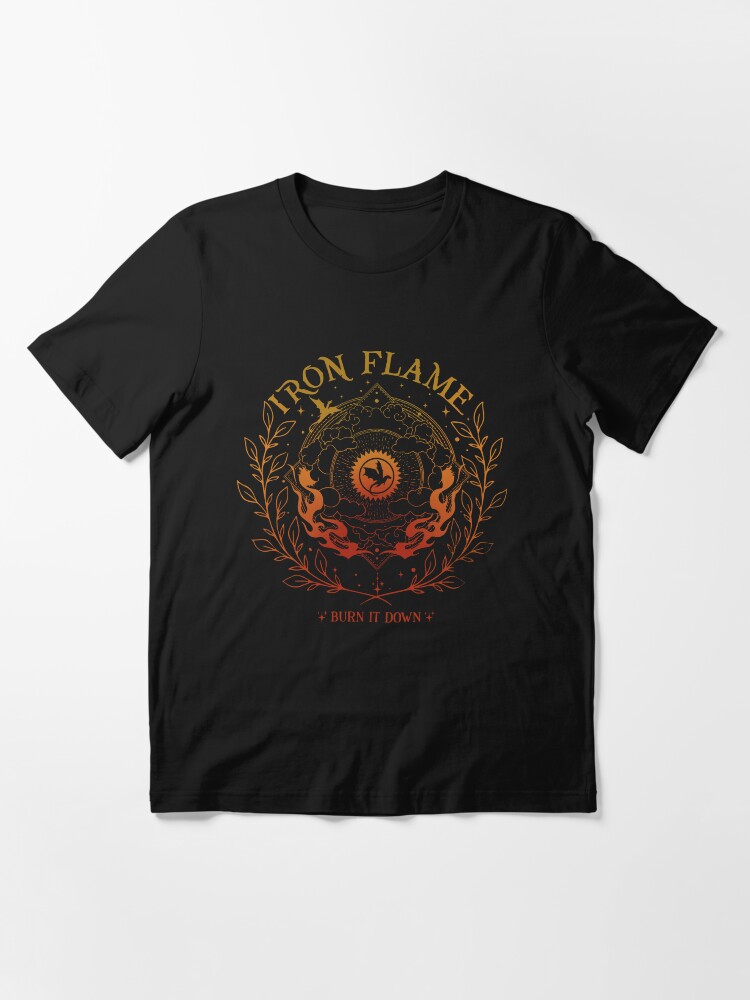 【YOURNUS】Flame Washed Half T-shirt Iron Flame Fourth Wing