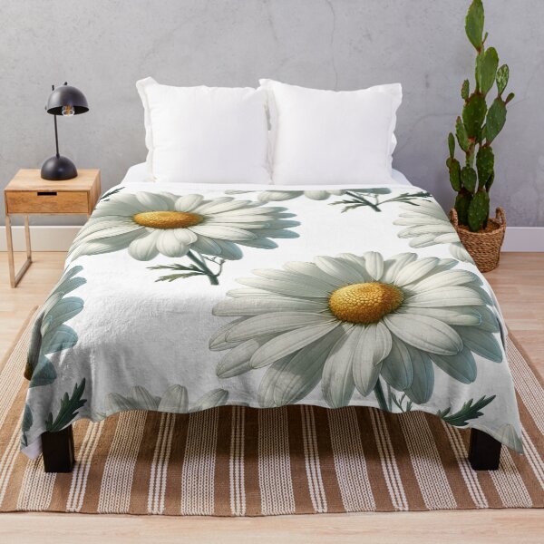 Item preview, White Romantic Daisy pattenr designed and sold by Katbydesign.