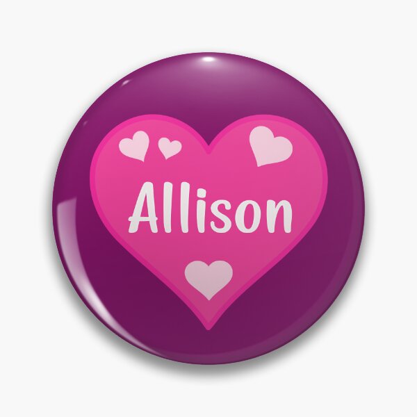 Item preview, Allison Name Pink Heart  designed and sold by Jeallan Designs.