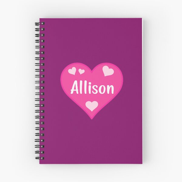 Item preview, Allison Name Pink Heart  designed and sold by Jeallan Designs.