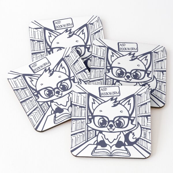 Item preview, ASD bookworm fox designed and sold by ndmedia.