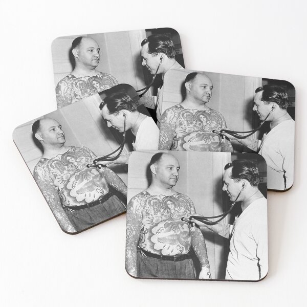 Item preview, vintage tattoo man Grand pather tattooed at the doctor dr studio designed and sold by Coolstuff4you71.