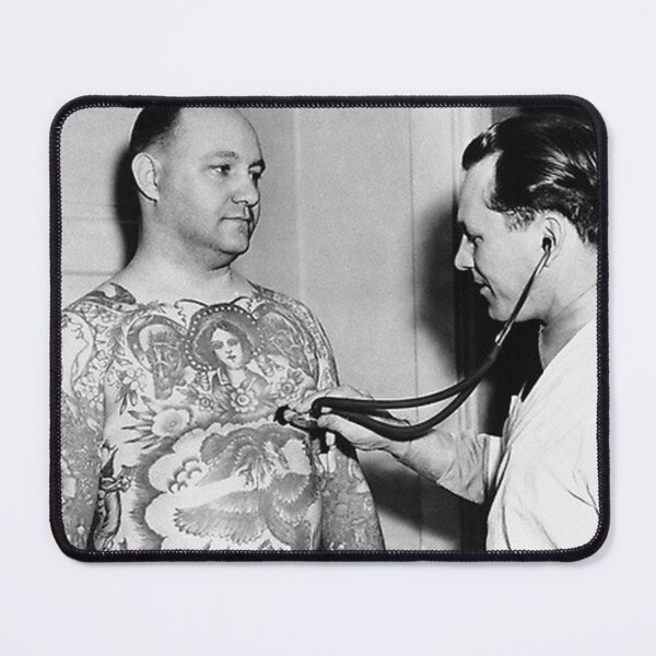 Item preview, vintage tattoo man Grand pather tattooed at the doctor dr studio designed and sold by Coolstuff4you71.