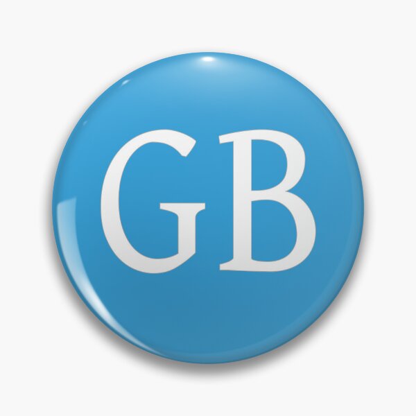 Item preview, GB Initials Monogram Elegant White Letters designed and sold by Jeallan Designs.