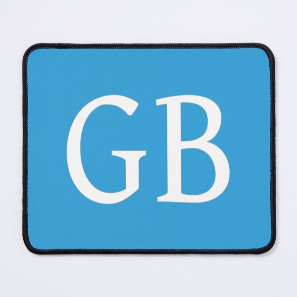 Item preview, GB Initials Monogram Elegant White Letters designed and sold by Jeallan Designs.