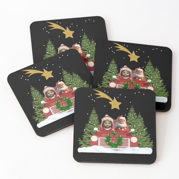 Item preview, Merry Christmas: Funny Jesus Christ with Santa Claus- Happy Birthday  designed and sold by EmiAndMike.