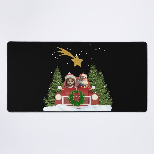 Item preview, Merry Christmas: Funny Jesus Christ with Santa Claus- Happy Birthday designed and sold by EmiAndMike.