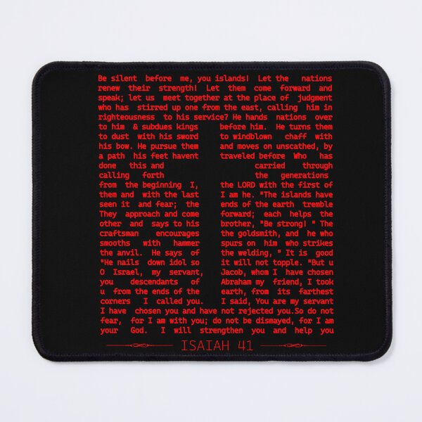 Item preview, Isaiah 41- do not fear for i am with you | bible verse | scripture verse cross design - red designed and sold by ZechJohnRB.