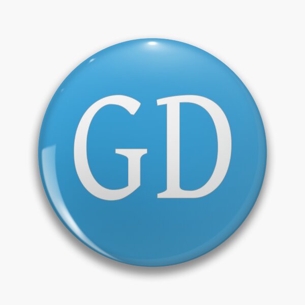 Item preview, GD Initials Monogram Elegant White Letters designed and sold by Jeallan Designs.