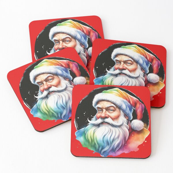 Item preview, Santa Claus in rainbow colors designed and sold by aipaint.