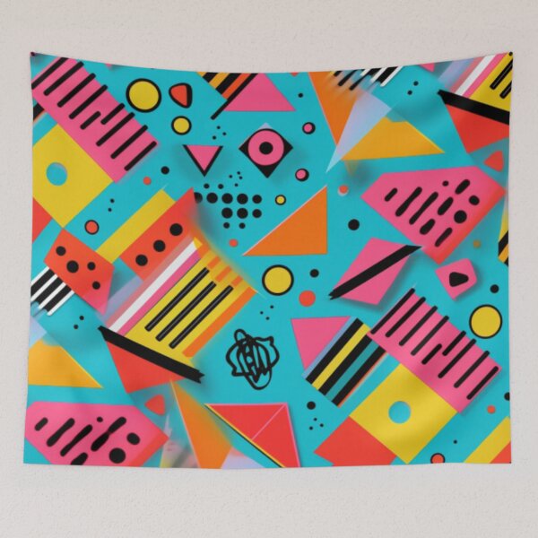 Item preview, Zany 90's Turquois Neon Print designed and sold by Dreadtread.