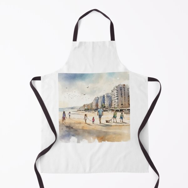 Artikelvorschau, Aquarellzeichnung einer Familie am Strand entworfen und verkauft von ailia-hikaru.