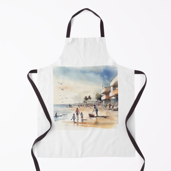 Artikelvorschau, Aquarellzeichnung einer Familie am Strand entworfen und verkauft von ailia-hikaru.