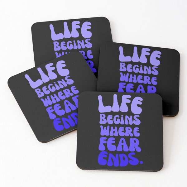 Item preview, Life Begins Where Fear Ends. motivational quotes about life  designed and sold by AB-NewStyle.