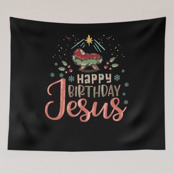 Item preview, Merry Christmas: Cute Jesus Christ - Happy Birthday  designed and sold by EmiAndMike.
