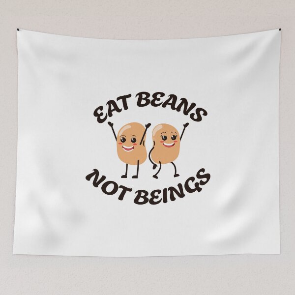 Item preview, Vegan Slogan Eat Beans Not Beings Plant-Based Lifestyle  designed and sold by The Junto Shop.