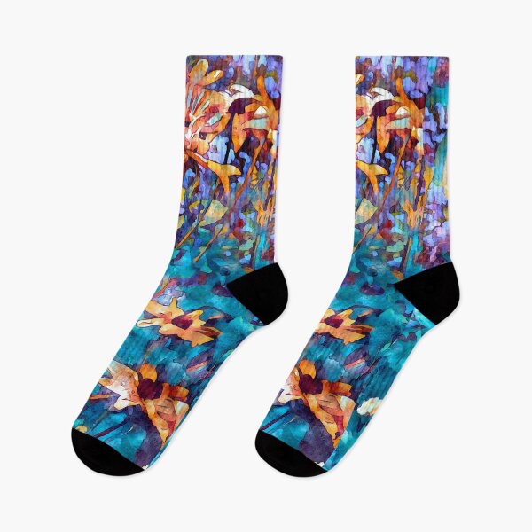Item preview, Turquoise floral print designed and sold by Susan Gallup.