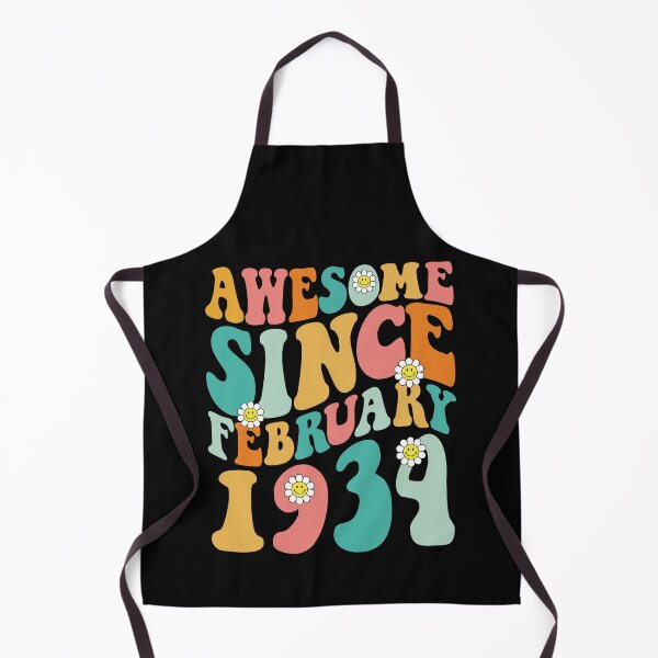 Item preview, Awesome Since February 1934 | Made In 1934 | Retro Groovy Birthday designed and sold by Christina-grich.