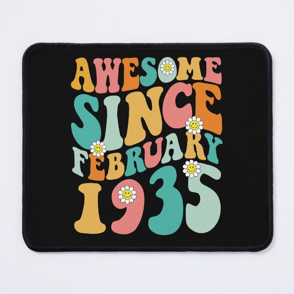 Item preview, Awesome Since February 1935 | Made In 1935 | Retro Groovy Birthday designed and sold by Christina-grich.