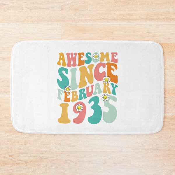 Item preview, Awesome Since February 1935 | Made In 1935 | Retro Groovy Birthday designed and sold by Christina-grich.