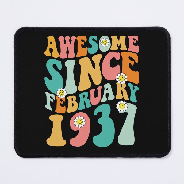 Item preview, Awesome Since February 1937 | Made In 1937 | Retro Groovy Birthday designed and sold by Christina-grich.