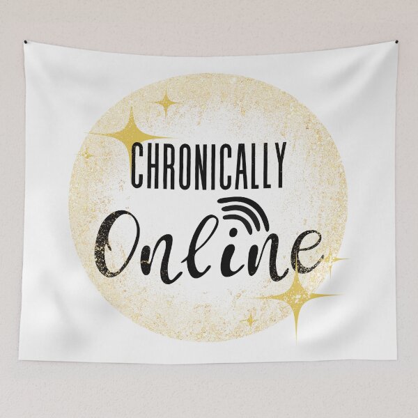 Item preview, chronically online with some sparkle designed and sold by Madie Grace.