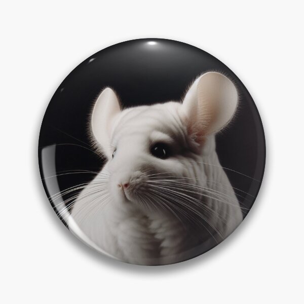 Item preview, Realistic White Mosaic Chinchilla Pawtrait designed and sold by PawtraitRealism.
