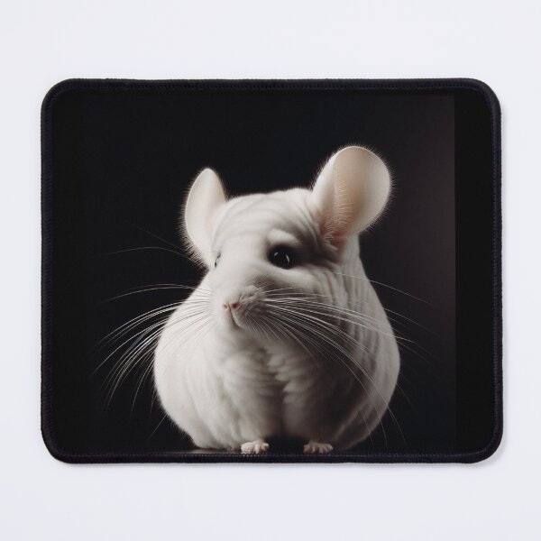 Item preview, Realistic White Mosaic Chinchilla Pawtrait designed and sold by PawtraitRealism.